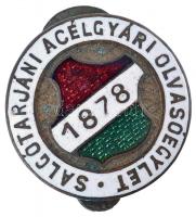 ~1910. "Salgótarjáni Acélgyári Olvasóegylet" zománcozott Br gomblyukjelvény T:2
