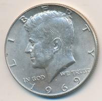 Amerikai Egyesült Államok 1969D. 1/2$ Ag Kennedy T:2- USA 1969D. 1/2 Dollar Ag Kennedy C:VF