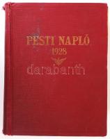 1928 A Pesti Napló teljes évfolyama bekötve nagyon érdekes képanyaggal félvászon kötésben (gerinc sé...