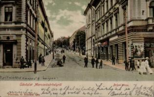 Marosvásárhely Bolyai utca, Pap Zsigmond fűszerüzlete / street, shop