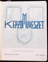 1932 A Képzőművészet teljes évfolyama bekötve  félvászon kötésben. Néhány lap kijár