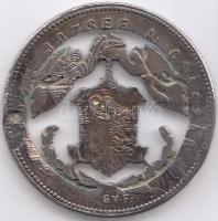 1869GYF 1Ft Ag a címer és az angyalok kivágva T:3