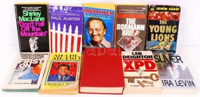 10db angol nyelvű könyv vegyes témában és minőségben és 15db vegyes témájú könyv