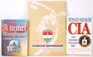 Ronald Kessler: CIA; Földi Pál: A német titkosszolgálat a Második Világháborúban és Rendőrségi Sportalmanach. Szemelvények a Maghyar Rendőrség Olimpiai, Világ- és Európa-Bajnokainak Arcképcsarnokából. Bp., 2010, ORFK OKI Rendészeti Szervek Kiképző Központja és a Magyar Rendészeti Sportszövetség