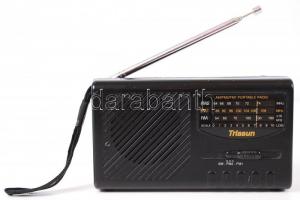 Nicosonic márkájú kézi rádió piros színben 14x8cm és egy Triasun márkájú hordozható kézi rádió. 14x8...