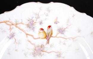 Hiányos madaras készlet, jelzés nélkül, matricás, néhány tányéron hajszálrepedések