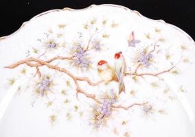 Hiányos madaras készlet, jelzés nélkül, matricás, néhány tányéron hajszálrepedések