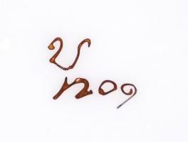 Hiányos madaras készlet, jelzés nélkül, matricás, néhány tányéron hajszálrepedések