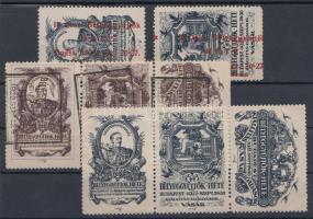 1922-1926 Bélyeggyűjtők hete 8 klf levélzáró