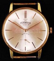 Cornavin Geneve 17 köves, mp-mutatós jól működő férfi karóra, hibátlan szép számlappal / Swiss watch. Works well