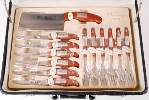 Vadonatúj, nem használt professzionális "Bachmayer" kés készlet + 6 személyes kés-villa ké...