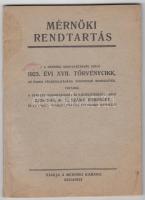 Mérnöki Rendtartás. Bp., 1944 Budapesti Mérnöki Kamara 88p.