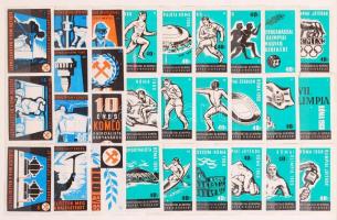 Szépen rendezett magyar gyufacímke gyűjtemény közepes berakóban