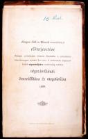 1899 Könyves Tóth Wünsch társasvállalkozók előterjesztése Budapest Székesfőváros tekintetes Tanácsához a káposztásmegyeri vízmű első része kiépítésének végszámlájáról. Összeállítás és megokolás 46p. + 18 kézzel írt lap