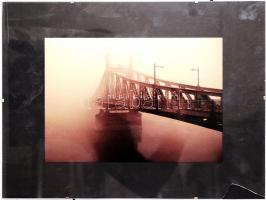 Szabadság hídról készült 3 db üvegezett művészfotó, 30×20 cm