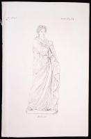 Muzio, Polinnia, Seneca, Plutone, színezett acélmetszet az 1809-1825 között Milánóban kiadott Dizion...