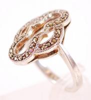 Art deco stílusú, ezüst (Ag) gyűrű markazitokkal / 
Silver ring with marcasites in art deco style, s...