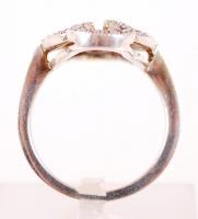 Art deco stílusú, ezüst (Ag) gyűrű markazitokkal / 
Silver ring with marcasites in art deco style, s...