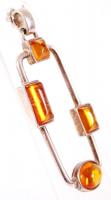 Art deco stílusú, ezüst (Ag) medál borostyánokkal / 
Silver pendant with ambers, in art deco style, ...