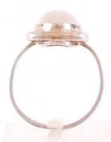 Ezüst (Ag) gyűrű rózsakvarccal / 
Silver ring with rose quartz, s: 60, br: 5,8gr