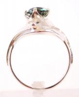 Ezüst (Ag) gyűrű szintetikus kővel / 
Silver ring with synthetic stone, s: 50, br: 3gr