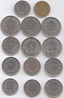 Svájc 1962-1983. 5R-1/2Fr (23x) klf évszám T:vegyes Switzerland 1962-1983. 5 Rappen - 1/2 Franc (23x) different dates C:mixed