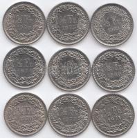 Svájc 1962-1983. 5R-1/2Fr (23x) klf évszám T:vegyes
Switzerland 1962-1983. 5 Rappen - 1/2 Franc (23x...
