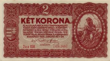 1920. 2K "2aa" (9x) egymáshoz közeli sorszámok T:I,I-