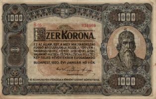 1920. 1000K "Orell Füssli Zürich" felfelé csúszott nyomat T:III(szép papír)