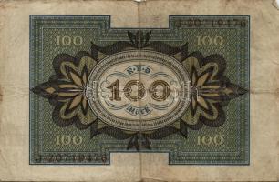 Német Birodalom/Weimari Köztársaság 1920. 100M (4x) T:III
Weimar Republic 1920. 100 Mark (4x) C:F