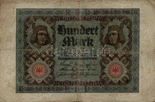 Német Birodalom/Weimari Köztársaság 1920. 100M (4x) T:III
Weimar Republic 1920. 100 Mark (4x) C:F