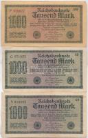 Német Birodalom /Weimari Köztársaság 1922. 1000M (16x) különböző változatok, vízjelek T:III
Germany/...