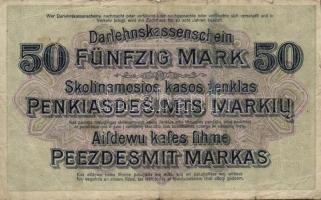 Német Birodalom/Oroszország megszállás/Kowno 1918. 50M T:III-
Germany Empire/Russia occupation/Kowno...