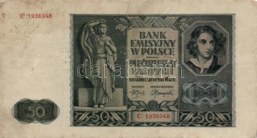 Lengyelország 1940-1941. 1Zl - 100Zl (7x) T:III,III- Poland 1940-1941. 1 Zlotych - 100 Zlotych (7x) C:F,VG