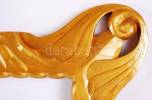 Egyedi készítésű dekoratív, faragott, arany színű szecessziós stílusú hársfa keret, hibátlan állapot...