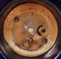 Josef Strnact óra és vázapár, fajansz, jelzett, matricás, apró kopások, m:24 cm