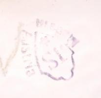 Josef Strnact óra és vázapár, fajansz, jelzett, matricás, apró kopások, m:24 cm