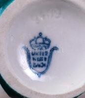 Hollóházi csengő és Unterweissbach mini váza, matricás, jelzett, hibátlan