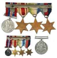 Nagy-Britannia ~1945. "1939-1945 Csillag" + "Atlanti Csillag" + "Afrika Csi...