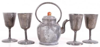 Ón hiányos készlet, poharak jelzettek