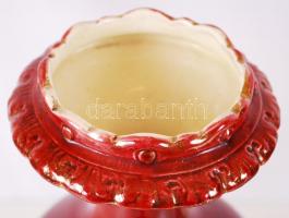 Josef Strnact vázapár, fajansz, jelzett, matricás, apró kopások, m:42 cm