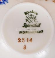 Rosenthal 6 db csésze és alj, jelzett, matricás, hibátlan