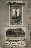 Mohács Lajos szobor, polgári iskola (EK)