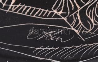 Női fej, Szász Endre tervezte tál, jelzés nélkül, hibátlan, d:33 cm