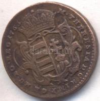 1763. Rézdénár "Mária Terézia" (zárt korona) T:2,2-