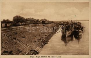 Baja, hajóállomás, rakodópart, hajók