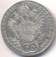 1827B 20Kr Ag "I. Ferenc" T:3