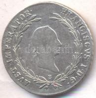 1827B 20Kr Ag "I. Ferenc" T:3