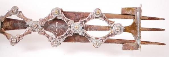 Húsvilla, porcelán nyelű, máz alatti kék festéssel, hibátlan, h:23 cm