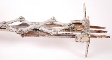 Húsvilla, porcelán nyelű, máz alatti kék festéssel, hibátlan, h:23 cm